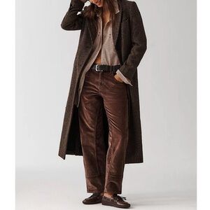 NEW Free People Risk Taker High Rise Straight Corduroy Jeans Chocolate size 27